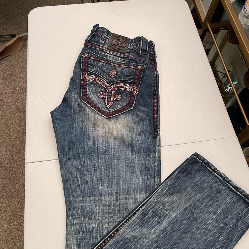 Nwot pair of Rock And Revival men Jeans retails $180 size 33/34